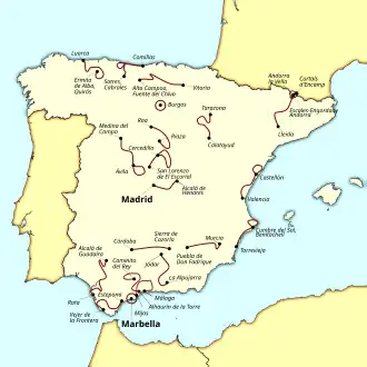 Karte Vuelta a España 2015