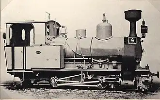 Vulcan Nr. 1487/1895, Lenz-Typ m, Meterspur-Dampflok Nr. 4 der Bleckeder Kreisbahn