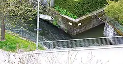 Ende des Wöschhüslibachs (von rechts), Einfluss in den Mülibach (von links)