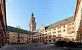 Innenhof der Alten Universität, Neubaustraße/Schönthalstraße/Domerschulstraße mit Neubaukirche