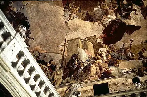 Ausschnitt des Deckenfreskos