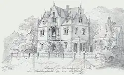 „Entwurf zur Umaendrung eines Weinbergshauses in der Lößnitz“ (Hantzsch-Villa), Woldemar Hermann 1843