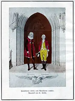 Hausdiener und Ratsdiener, um 1847