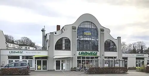 Ziegelstraße 3, Jugendstil-Industriebau-Fassade