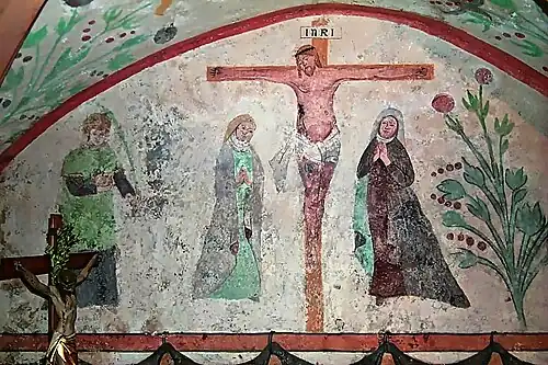 Gotische Wandmalereien in der Krypta