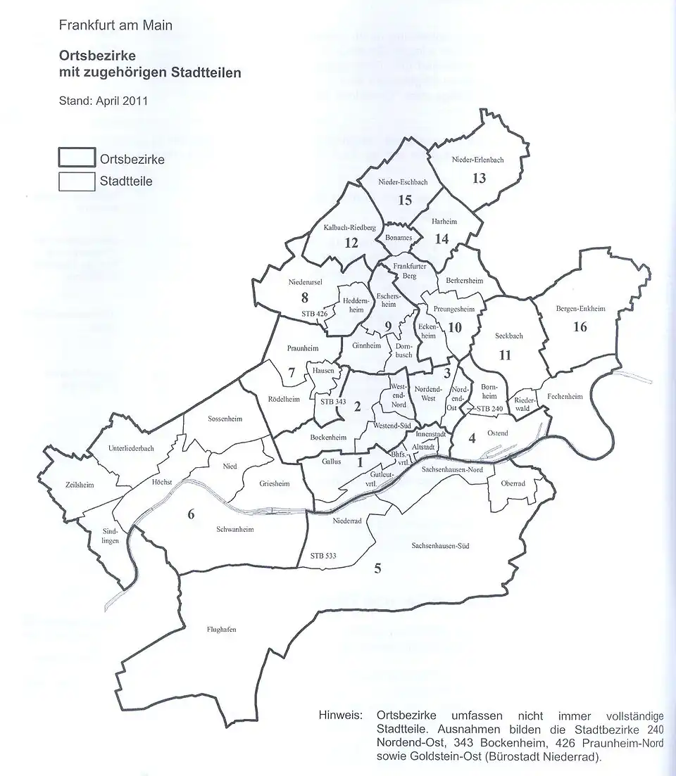 Wahlbezirke FFM Stand April 2011