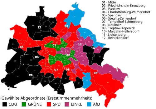 Erststimmenmehrheiten (gewählte Kandidaten)