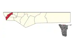 Karte Engela in Namibia