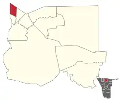 Karte Oniipa in Namibia
