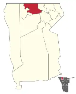 Karte Outapi in Namibia