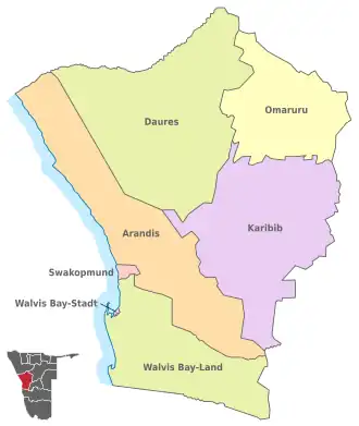 Wahlkreiskarte Erongo