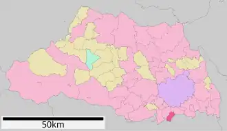 Lage Wakōs in der Präfektur