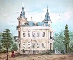 Aquarell vom Wald-Café