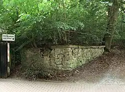 Terrassenmauern des Waldschlösschen als einzige Baureste