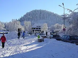 Winter im Waldenburger Bergland – Blick auf den Waligóra (Heidelberg)