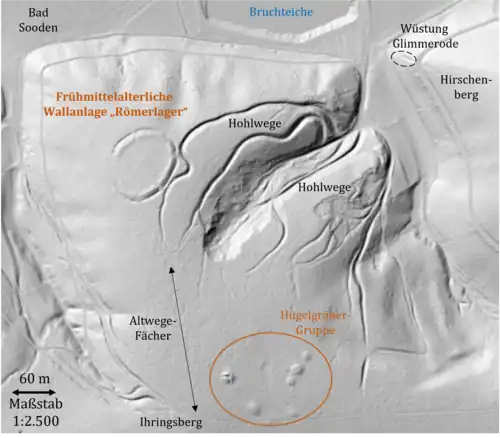 Reliefdaten der Wallanlage und ihrer Umgebung (2024)
