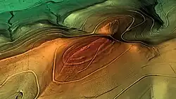 3D-Ansicht des digitalen Geländemodells