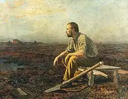 Walther Firle: Torfstecher mit Spaten