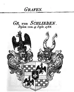 Wappen der Grafen von Schlieben (1786)