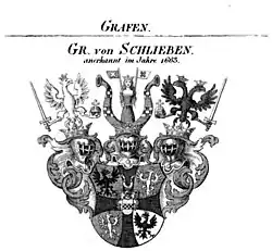 1663 bestätigtes Wappen der Reichsgrafen von Schlieben