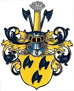 Wappen derer von Bardeleben in Spießens Wappenbuch des Westfälischen Adels[11]