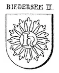 Wappen im Siegel des Heide von Biedersee von 1393 in Siebmachers Wappenbuch (1884)
