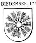 Wappen im Siegel des Evert von Biedersee von 1412 in Siebmachers Wappenbuch (1905)