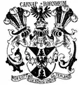 Vermehrtes Wappen derer von Carnap-Bornheim von 1845[14]