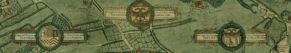 Die Wappen auf dem Corputius-Plan