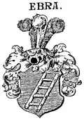 Wappen derer von Ebra mit abweichender Helmzier bei Johann Siebmacher