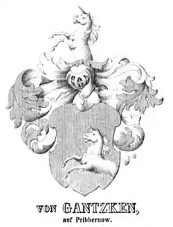 Wappen derer von Gantzken im Pommerschen Wappenbuch