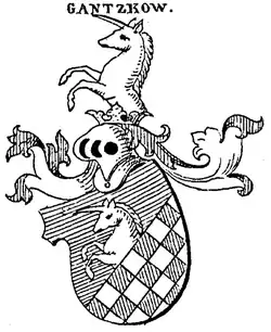 Wappen derer von Gantzkow in Siebmachers Wappenbuch (1878)