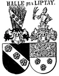 Wappen der Halle genannt von Liptay („nebeneinander“)