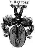 Wappen derer von Hattorf bei Siebmacher (1775)