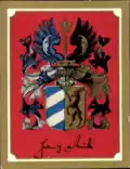 Sammelbild Ruhmreiche deutsche Wappen Nr. 154: »Helmuth von Mücke, * 1885 – Erster Offizier des Kreuzers „Emden“« (1933)