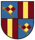 Wappen der ehemaligen Gemeinde Hohenstadt, heute Ahorn (in abweichender Tingierung)