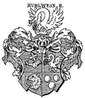 Vermehrtes Wappen derer von Kühlwein bei Johann Siebmacher (1878)