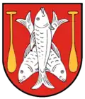 Drei schräggekreuzte silberne Fische (Kappel am Rhein)