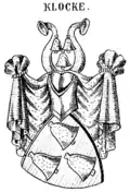 Wappen derer von Klocke bei Siebmacher (1878)[6]