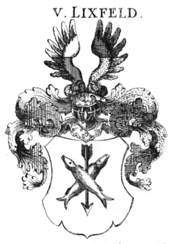 Wappen der uradeligen Lixfeld in Siebmachers Wappenbuch