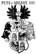 Vermehrtes Wappen der Putz von Adlersthurn (1631) in Siebmachers Wappenbuch