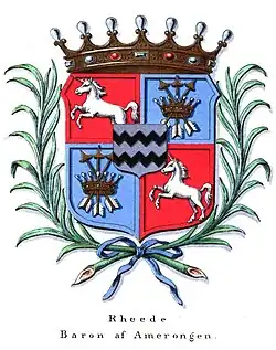 Freiherrliches Wappen der niederländischen Familie van Rheede zu Amerongen