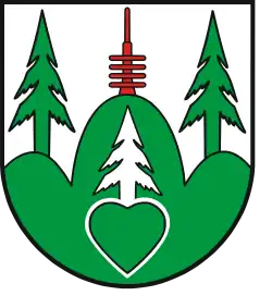 Sender Inselsberg auf dem Wappen von Tabarz