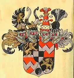 Gemehrtes Wappen der Welsperg mit Herzschild