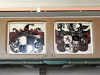 Wappen derer von Diede an der Empore