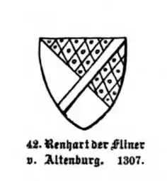 Wappen des Reinhart Fleiner von Altenburg (1307)