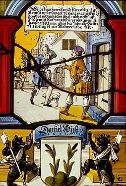 Wappenscheibe von Daniel Wyss, 1611