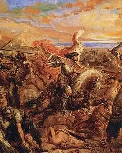 König Władysław III. während der Schlacht bei Warna (nationalromantisches Gemälde von Jan Matejko, 1879)
