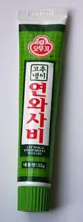 Koreanische Wasabi-Paste in der Tube