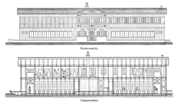 Waschschiff in Frankreich (Seitenansicht)